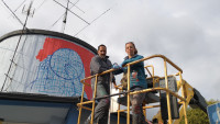 O CPXG promove a creación en Lugo dun mural de Xoana Almar a favor da liberdade de expresión
